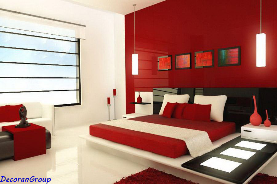 رنگ قرمز در اتاق خواب